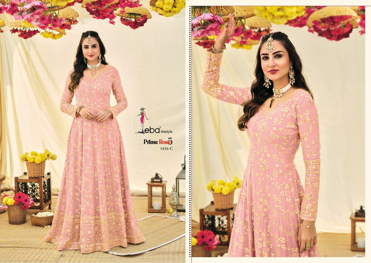 Eba Prime Rose Color Edition 5 Heavy Wedding Wear Designer Salwar Kameez Collection